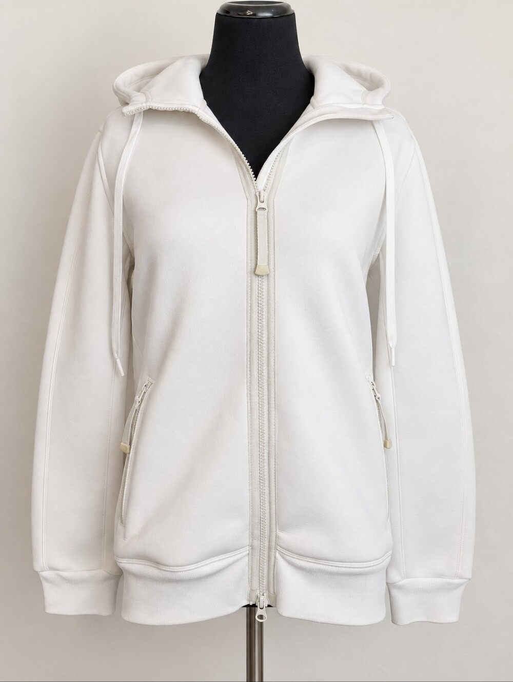 Adidas by Stella McCartney White Technical Scuba Hoodie Jacket Size L